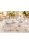 6-Piece Luxury Glass Presentation Set with Silver Feet - Cake, Serving, and Breakfast Set