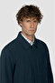 Men's Regular Fit Zippered Long Sleeve Navy Blue Jacket - 3