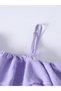 Girls Purple Ruffled Detail Dress - 4