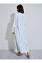 Multi-Color Floral Print Long Lace Trim Sleeves A-Line Jalabias - 4