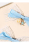 Pack of 2 -Girls Blue Seashell Embellished Bow Hair Clips - 7