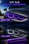Photochromic Darkening Purple Far Stop Film Headlight Foil Headlight Scratch Blocker 100Cmx30Cm - 2