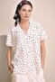 Relax Fit Shirt Collar Polka Dot Short Bat Sleeve Blouse H8753Ax26Au - 2