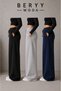 3-Pack Advantage Package Women's Black Gray Navy Blue High Waist Wide Leg Sweatpants - 2