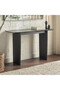 Console Table in Sleek Charcoal Color Natural Walnut Veneer