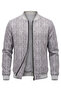 Double-Sided Men's Seasonal Coat with Plaid Pattern Design in Gray - 3