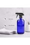 Worldgsb Glass Spray Bottles, 16oz Refillable Containers, Empty Boston Round Bottles with Labels & A - 4
