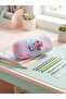 Kids Mermaid Pencil Case for Girls, Large Capacity Multi-Compartment School Stationery Organizer, Pink - 2