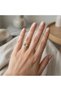 Seahorse and Starfish Detailed Pearl and Blue Stone Adjustable Women's Ring - 4