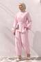 Asymmetric Voile Suit Y0161 - Pink
