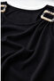 Women's Black Shoulder Buckle Sleeveless Athlete Blouse - 3