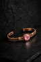 100% Pure Copper Pink Zircon Stone Women's Bracelet Handmade Adjustable Authentic Premium Design - 3