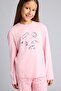 100% Cotton Printed Long Sleeve Top Elasticized Leg Bottom 2-Piece Pajama Set Girls I2285A826Au - 3