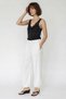 Women's Adjustable Waist Tie Shalwar White Trousers - 5