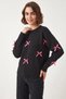 Women's Bow Detailed Knitwear Black Sweater - 4