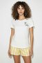 Women's Cotton Handcrafted Summer Embroidery Detailed Premium Design T-Shirt White - 2