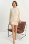 Women's Bearded Oversize Soft Bat Sleeve Knitwear Ecru Sweater - 3