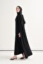Chinese Buttoned Kaftan Dress Black - 2