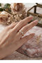 Gold Color Zircon Stone Butterfly Model Adjustable Ring - 2