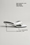 Lusia White 4 cm Kitten Heel Flip-Flop Heeled Slippers - 6