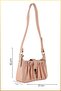 Rima Women's Drawstring Model Hand and Shoulder Bag with Buckle Detail - Powder - 2