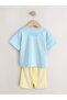 Cotton Bluey Patterned Short Sleeve Top and Bottom Set - 2