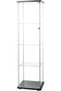 64'' 4-Shelf Glass Display Cabinet in Clear with Door, Curio Cabinet Collection Display Case, Floor Standing Bookshelf for Living Room Bedroom Home Office (Black -S) - 7