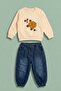 Girls' Floral Printed Sweatshirt and Jogger Pants Set