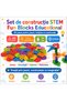 Set de constructie STEM - Fun Blocks Educational, Forme Geometrice + 3 ani - 2