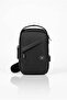 Unisex Black USB Output Anti Thief Waterproof Cross Chest Shoulder and Waist Bag with Lock