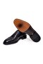 Black Color Lace-Up Genuine Leather Men's Shoes - 3