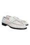 White Color Laceless Genuine Leather Men's Shoes
