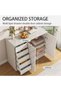 Chest of Drawers, 4-Dawer and 2-Door Wooden Storage Cabinet for Household Items and Beddins, Multifunctional Drawer Storage Cabinet for Living Room and Bedroom, DGC001 - 5