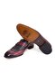 Burgundy Color Laceless Genuine Leather Men's Shoes - 3
