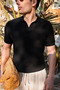 Talvo Black Knitwear Men's Tshirt