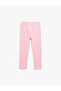 Cotton Patterned Pink Baby Girl Leggings 7Wmg40043Ak - 3