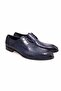 Dark Blue Color Lace-Up Genuine Leather Men's Shoes