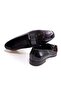 Black Color Laceless Genuine Leather Men's Shoes - 2
