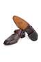 Brown Laceless Genuine Leather Leather Sole Men's Shoes - 3