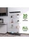 Glass Display Cabinet with 4 Shelves, 2 Doors Curio Cabinets for Living Room, Bedroom, Office, Black Floor Standing Glass Bookshelf, Quick Installation - 3