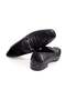 Black Color Laceless Genuine Leather Leather Sole Men's Shoes - 2