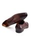 Brown Lace-Up Genuine Leather Sole Men's Shoes - 2