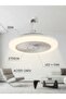 مصباح مروحة LED متعدد الوظائف بقوة 30 واط - مروحة سقف مع إضاءة LED، 2700 لومن، تيار متردد 100-240 فولت - 2