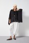 Women's Black Premium Fabric Poncho with Tie Detail at the Collar 31170 - 4