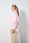 Women's Pink Oversize Poplin Shirt with Scarf 31087 - 5