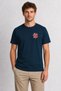 Strawberry Grunge Collage T-Shirt - Navy Blue