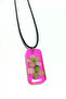 Snowball Flower Rectangular Epoxy Pendant - 2