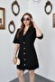 Black Gold Buttoned Lace Jacket - 2
