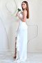 White Slit Flounce Dress - 3