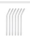 2 قطعة من القش الزجاجي الشفاف المائل - 2